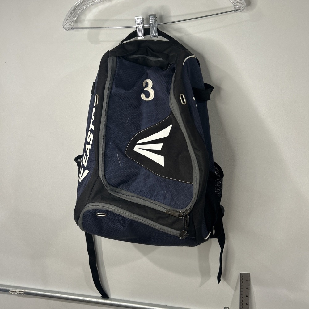 Easton Blue/Black Baseball Softball Backpack 2-Bat Zip Bag w/ Bat Compartment